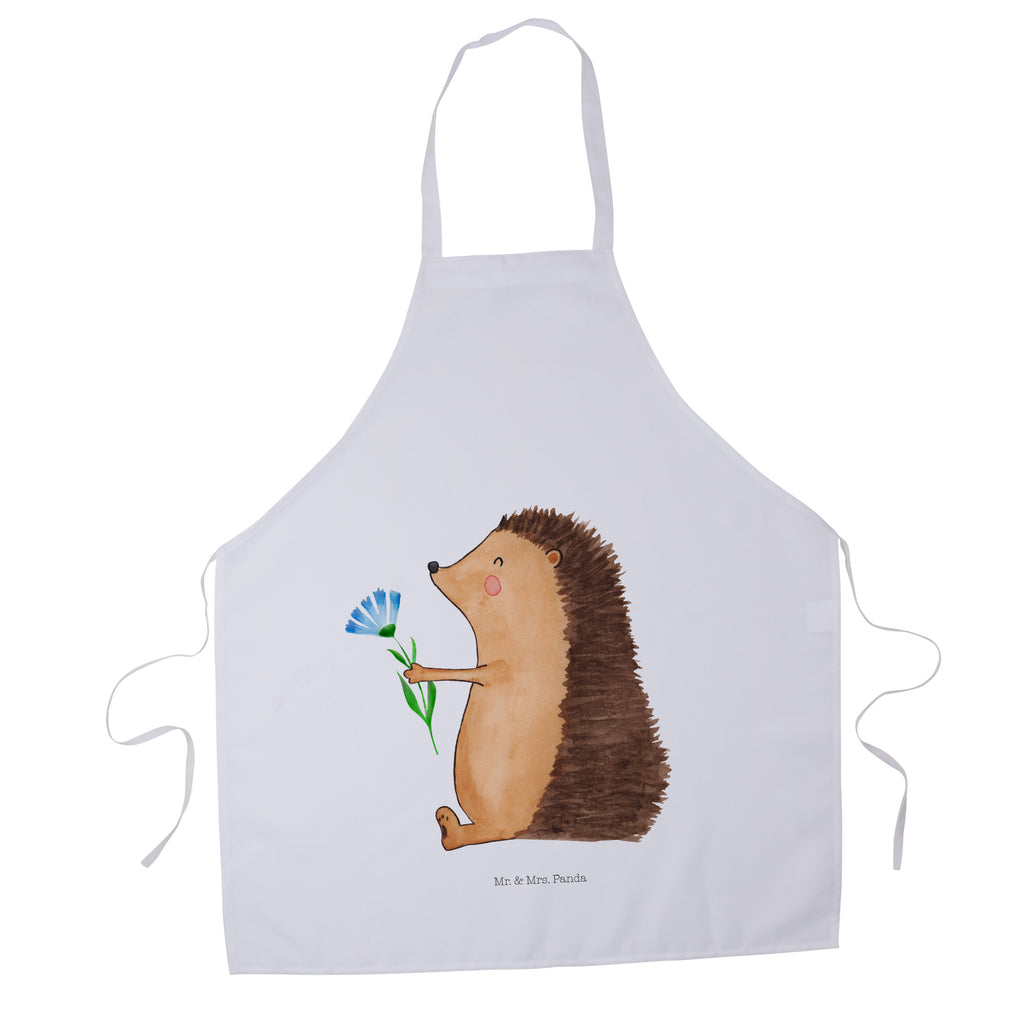 Kochschürze Igel mit Blume Schürze, Backschürze, Küchenschürze, Grillschürze, Latzschürze, Tiermotive, Gute Laune, lustige Sprüche, Tiere, Igel, Gute Besserung, Genesungswünsche, Krankheit, Krankenhaus, krank, Besuch