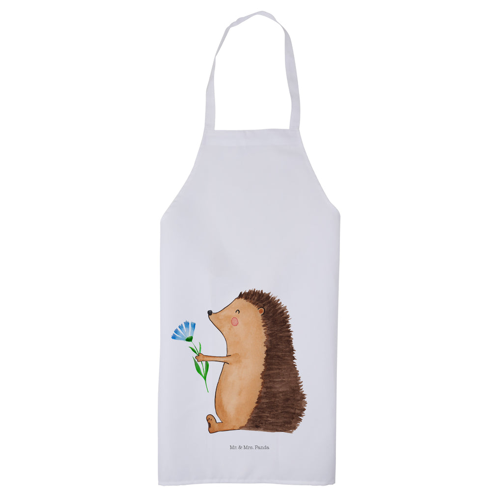 Kochschürze Igel mit Blume Schürze, Backschürze, Küchenschürze, Grillschürze, Latzschürze, Tiermotive, Gute Laune, lustige Sprüche, Tiere, Igel, Gute Besserung, Genesungswünsche, Krankheit, Krankenhaus, krank, Besuch