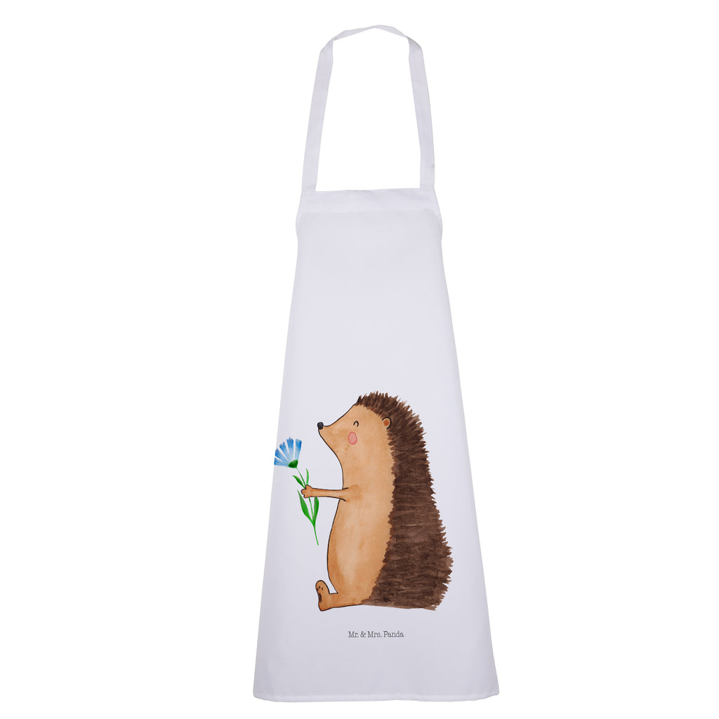 Kochschürze Igel mit Blume Schürze, Backschürze, Küchenschürze, Grillschürze, Latzschürze, Tiermotive, Gute Laune, lustige Sprüche, Tiere, Igel, Gute Besserung, Genesungswünsche, Krankheit, Krankenhaus, krank, Besuch