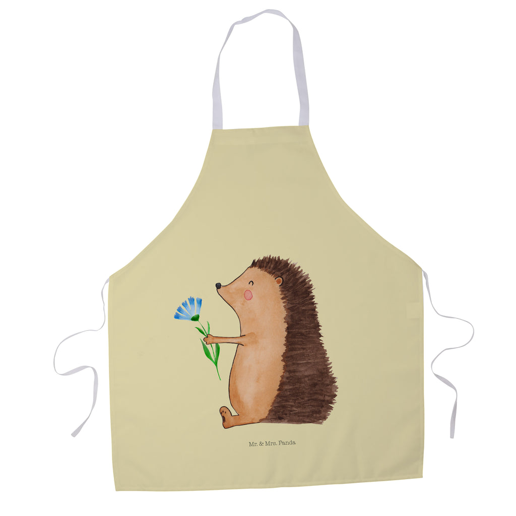 Kochschürze Igel mit Blume Schürze, Backschürze, Küchenschürze, Grillschürze, Latzschürze, Tiermotive, Gute Laune, lustige Sprüche, Tiere, Igel, Gute Besserung, Genesungswünsche, Krankheit, Krankenhaus, krank, Besuch