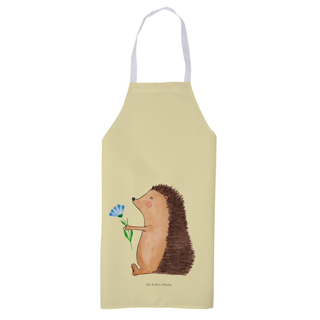 Kochschürze Igel mit Blume Schürze, Backschürze, Küchenschürze, Grillschürze, Latzschürze, Tiermotive, Gute Laune, lustige Sprüche, Tiere, Igel, Gute Besserung, Genesungswünsche, Krankheit, Krankenhaus, krank, Besuch