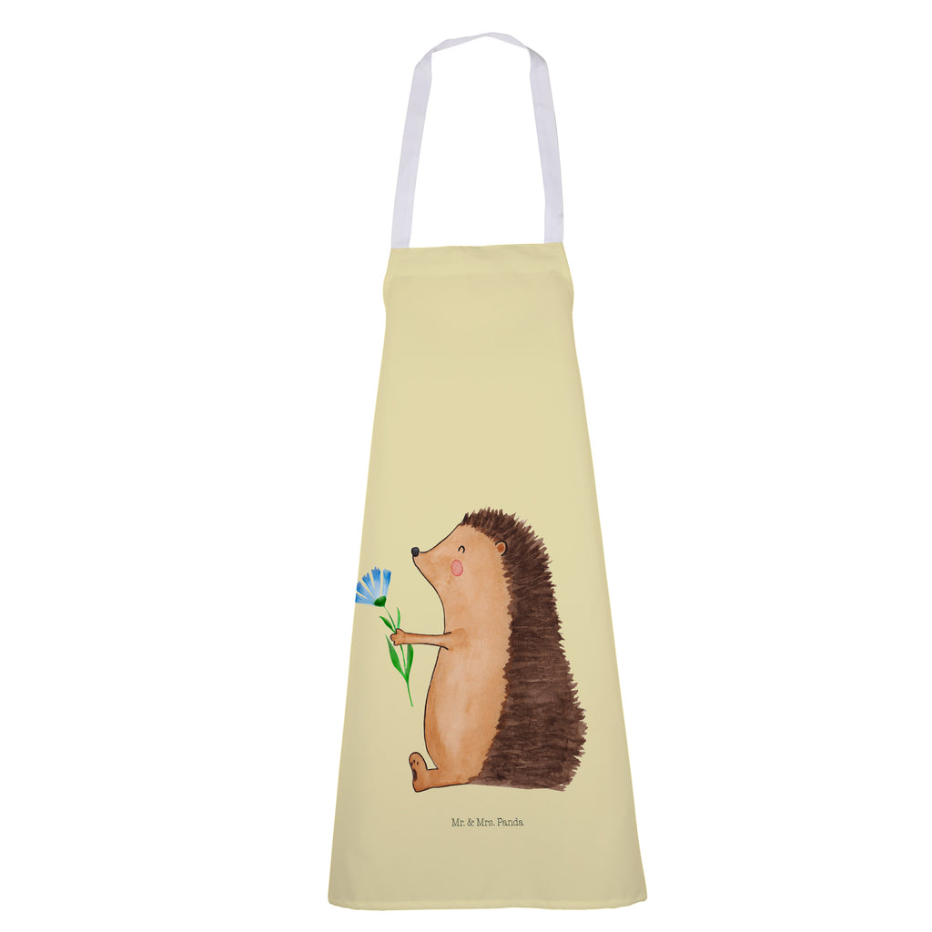Kochschürze Igel mit Blume Schürze, Backschürze, Küchenschürze, Grillschürze, Latzschürze, Tiermotive, Gute Laune, lustige Sprüche, Tiere, Igel, Gute Besserung, Genesungswünsche, Krankheit, Krankenhaus, krank, Besuch