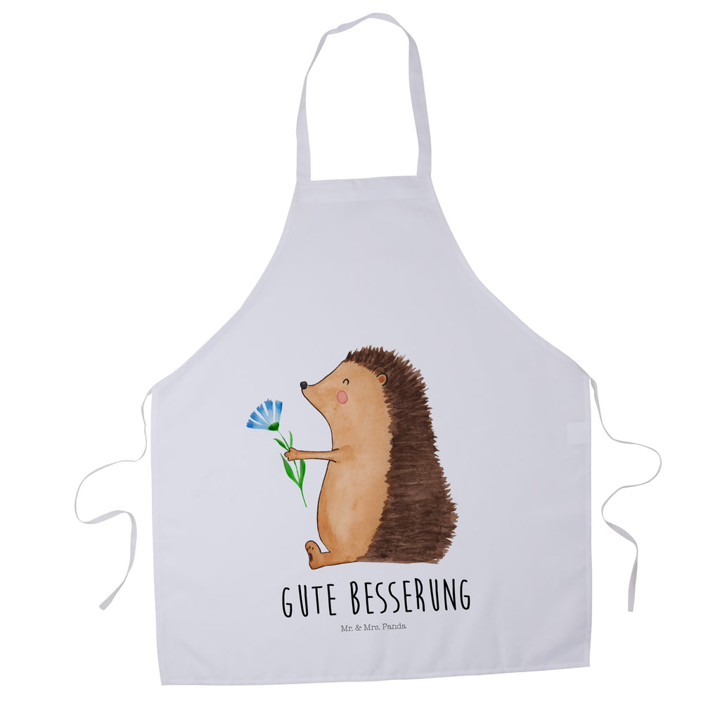 Kochschürze Igel mit Blume Schürze, Backschürze, Küchenschürze, Grillschürze, Latzschürze, Tiermotive, Gute Laune, lustige Sprüche, Tiere, Igel, Gute Besserung, Genesungswünsche, Krankheit, Krankenhaus, krank, Besuch