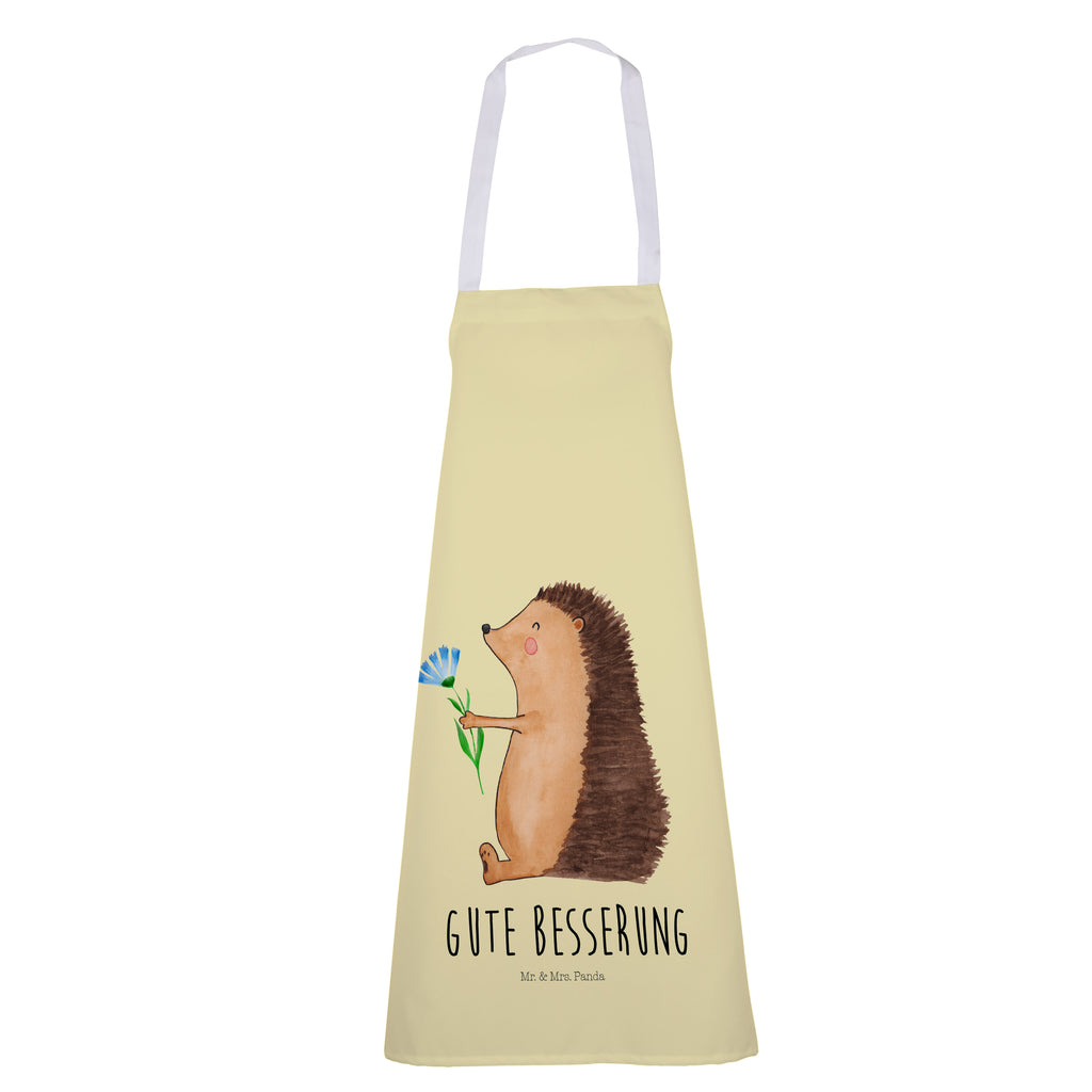 Kochschürze Igel mit Blume Schürze, Backschürze, Küchenschürze, Grillschürze, Latzschürze, Tiermotive, Gute Laune, lustige Sprüche, Tiere, Igel, Gute Besserung, Genesungswünsche, Krankheit, Krankenhaus, krank, Besuch