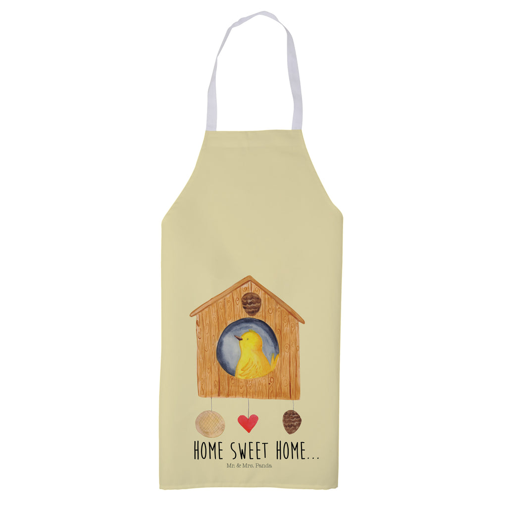 Kochschürze Vogelhaus sweet Home Schürze, Backschürze, Küchenschürze, Grillschürze, Latzschürze, Tiermotive, Gute Laune, lustige Sprüche, Tiere, Vogelhaus, Vogel, Home sweet Home, Einzug, Umzug, Geschenk, Einzugsgeschenk, Hausbau, Haus