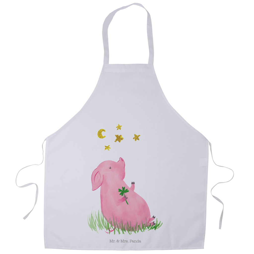 Kochschürze Glücksschwein Schürze, Backschürze, Küchenschürze, Grillschürze, Latzschürze, Tiermotive, Gute Laune, lustige Sprüche, Tiere, Glücksschwein. Glück, Schwein, Schweinchen, Sterne, Sernchen, Ziele, Träume, Motivation, Glücksbringer