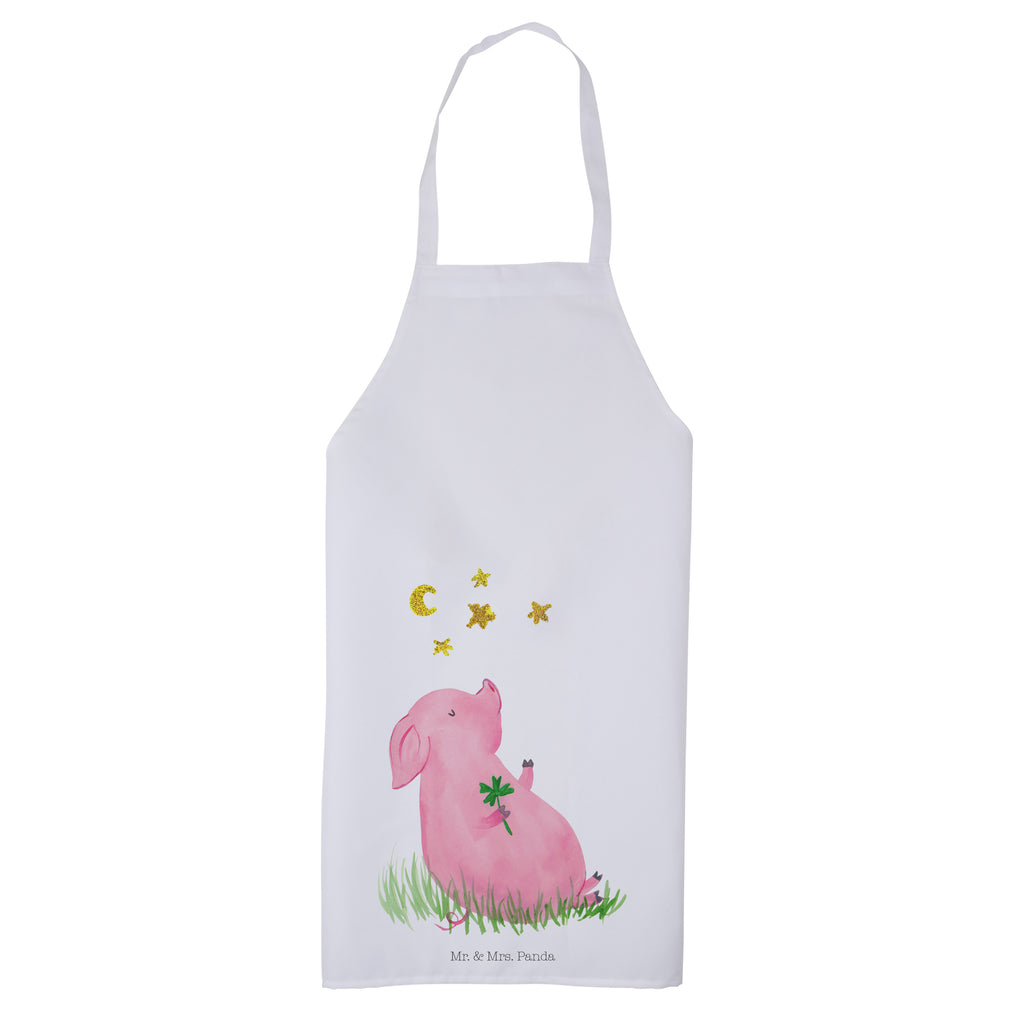Kochschürze Glücksschwein Schürze, Backschürze, Küchenschürze, Grillschürze, Latzschürze, Tiermotive, Gute Laune, lustige Sprüche, Tiere, Glücksschwein. Glück, Schwein, Schweinchen, Sterne, Sernchen, Ziele, Träume, Motivation, Glücksbringer