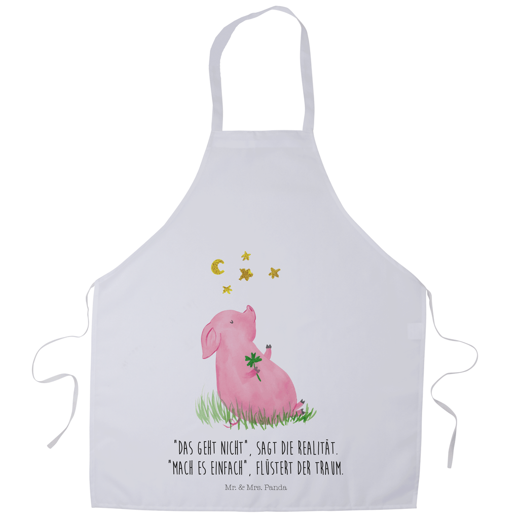 Kochschürze Glücksschwein Schürze, Backschürze, Küchenschürze, Grillschürze, Latzschürze, Tiermotive, Gute Laune, lustige Sprüche, Tiere, Glücksschwein. Glück, Schwein, Schweinchen, Sterne, Sernchen, Ziele, Träume, Motivation, Glücksbringer