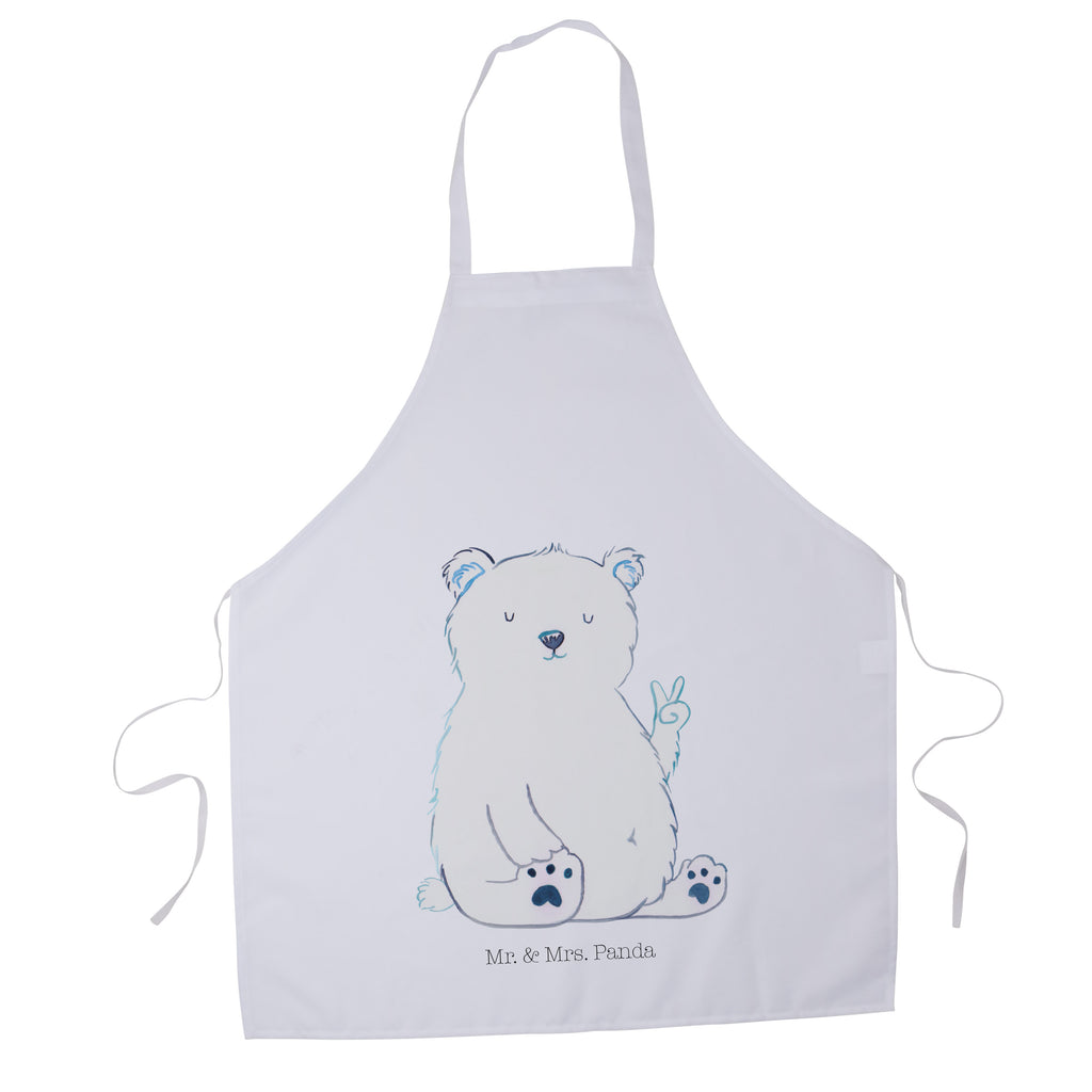 Kochschürze Eisbär Faul Schürze, Backschürze, Küchenschürze, Grillschürze, Latzschürze, Bär, Teddy, Teddybär, Eisbär, Nordpol, Faul, Entspannen, Relaxen, Büro, Arbeit, Bürojob, Arbeitsplatz, Homeoffice