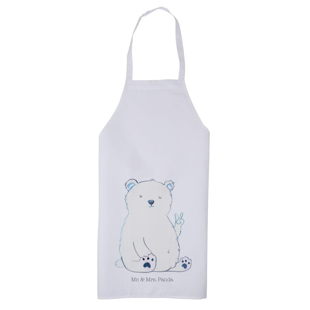 Kochschürze Eisbär Faul Schürze, Backschürze, Küchenschürze, Grillschürze, Latzschürze, Bär, Teddy, Teddybär, Eisbär, Nordpol, Faul, Entspannen, Relaxen, Büro, Arbeit, Bürojob, Arbeitsplatz, Homeoffice