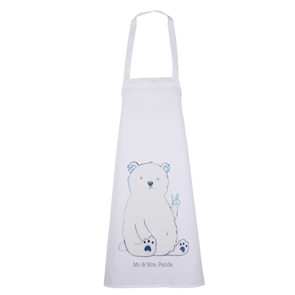 Kochschürze Eisbär Faul Schürze, Backschürze, Küchenschürze, Grillschürze, Latzschürze, Bär, Teddy, Teddybär, Eisbär, Nordpol, Faul, Entspannen, Relaxen, Büro, Arbeit, Bürojob, Arbeitsplatz, Homeoffice