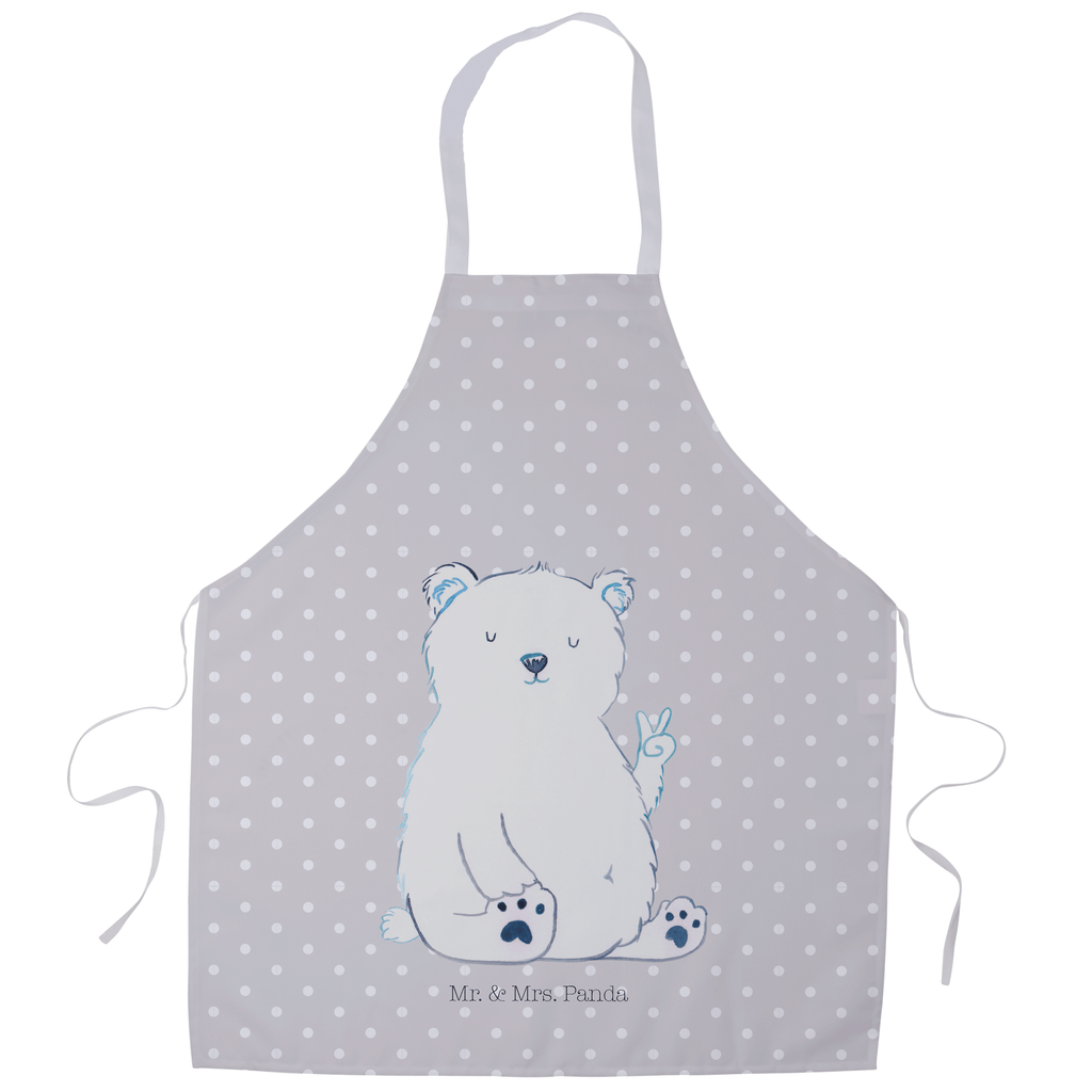 Kochschürze Eisbär Faul Schürze, Backschürze, Küchenschürze, Grillschürze, Latzschürze, Bär, Teddy, Teddybär, Eisbär, Nordpol, Faul, Entspannen, Relaxen, Büro, Arbeit, Bürojob, Arbeitsplatz, Homeoffice