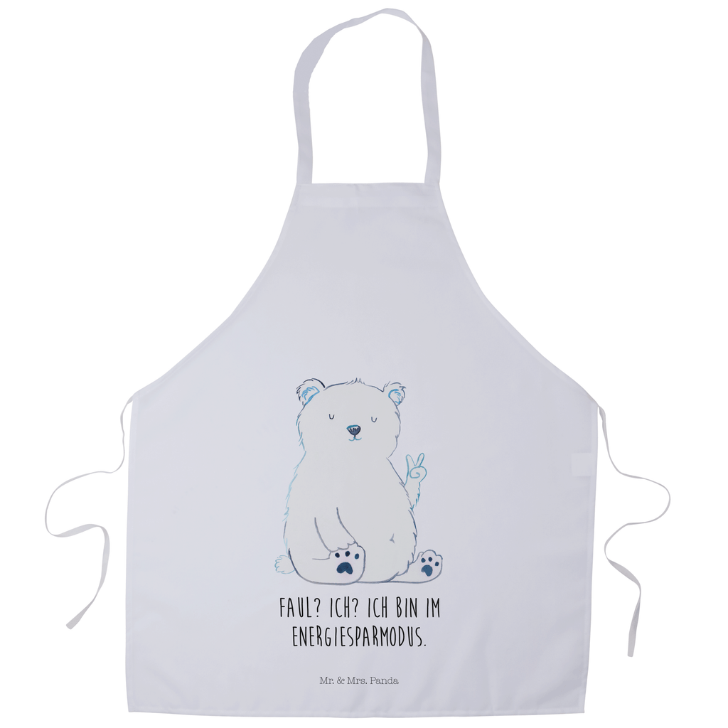 Kochschürze Eisbär Faul Schürze, Backschürze, Küchenschürze, Grillschürze, Latzschürze, Bär, Teddy, Teddybär, Eisbär, Nordpol, Faul, Entspannen, Relaxen, Büro, Arbeit, Bürojob, Arbeitsplatz, Homeoffice