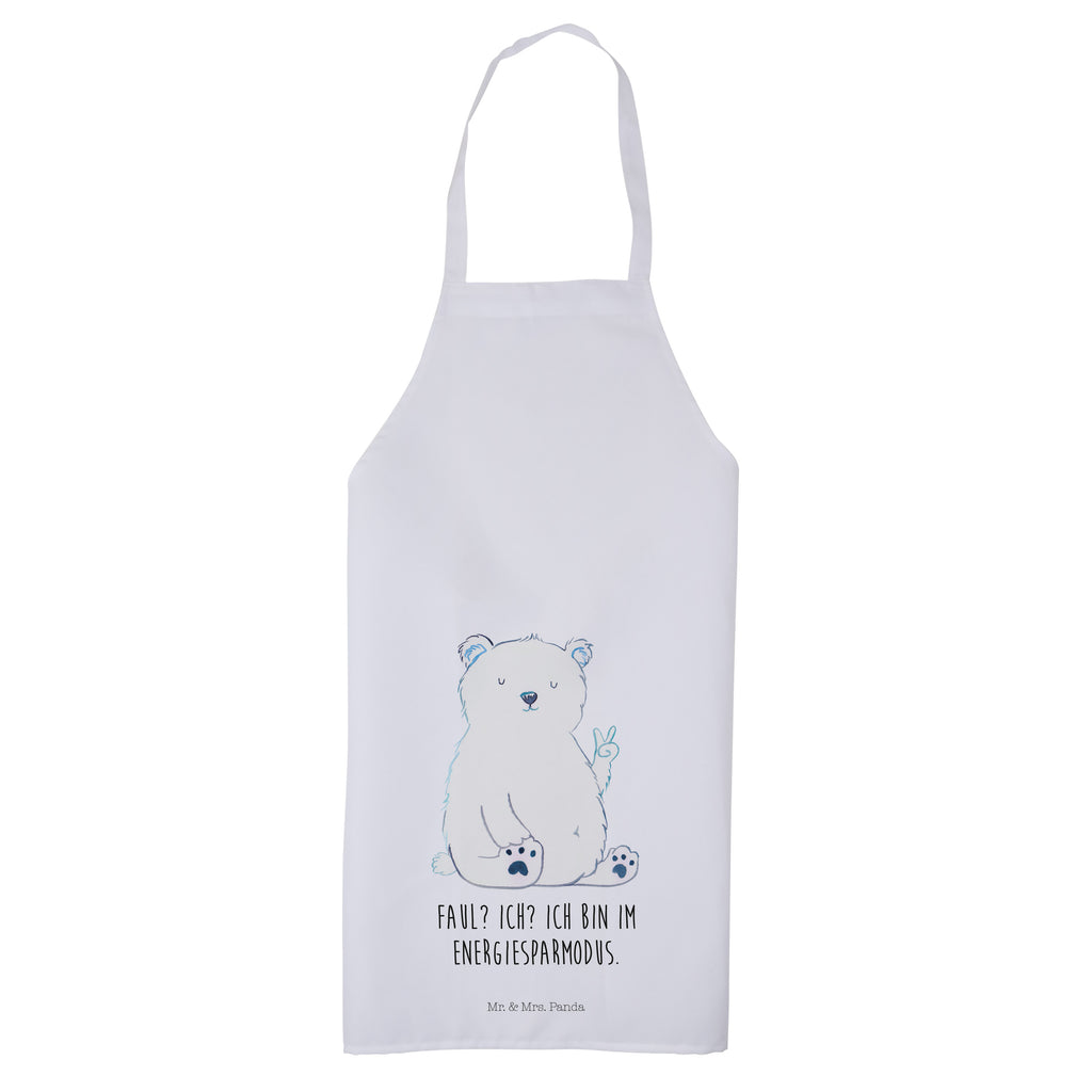 Kochschürze Eisbär Faul Schürze, Backschürze, Küchenschürze, Grillschürze, Latzschürze, Bär, Teddy, Teddybär, Eisbär, Nordpol, Faul, Entspannen, Relaxen, Büro, Arbeit, Bürojob, Arbeitsplatz, Homeoffice