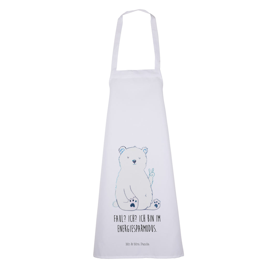 Kochschürze Eisbär Faul Schürze, Backschürze, Küchenschürze, Grillschürze, Latzschürze, Bär, Teddy, Teddybär, Eisbär, Nordpol, Faul, Entspannen, Relaxen, Büro, Arbeit, Bürojob, Arbeitsplatz, Homeoffice