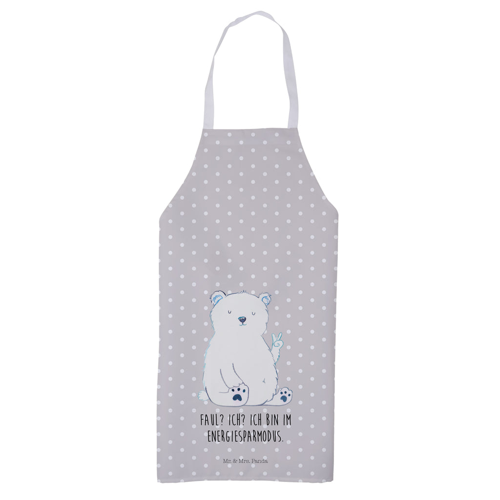 Kochschürze Eisbär Faul Schürze, Backschürze, Küchenschürze, Grillschürze, Latzschürze, Bär, Teddy, Teddybär, Eisbär, Nordpol, Faul, Entspannen, Relaxen, Büro, Arbeit, Bürojob, Arbeitsplatz, Homeoffice