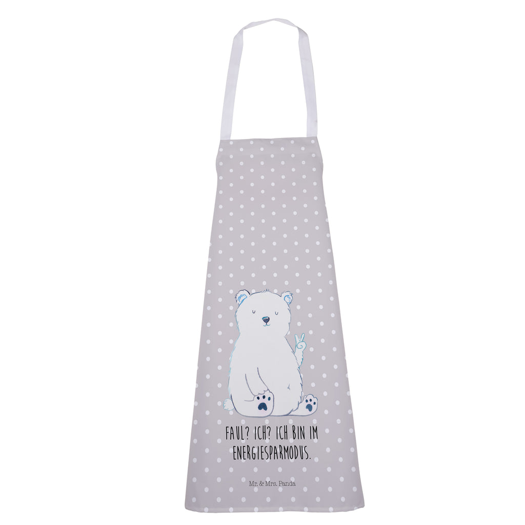 Kochschürze Eisbär Faul Schürze, Backschürze, Küchenschürze, Grillschürze, Latzschürze, Bär, Teddy, Teddybär, Eisbär, Nordpol, Faul, Entspannen, Relaxen, Büro, Arbeit, Bürojob, Arbeitsplatz, Homeoffice