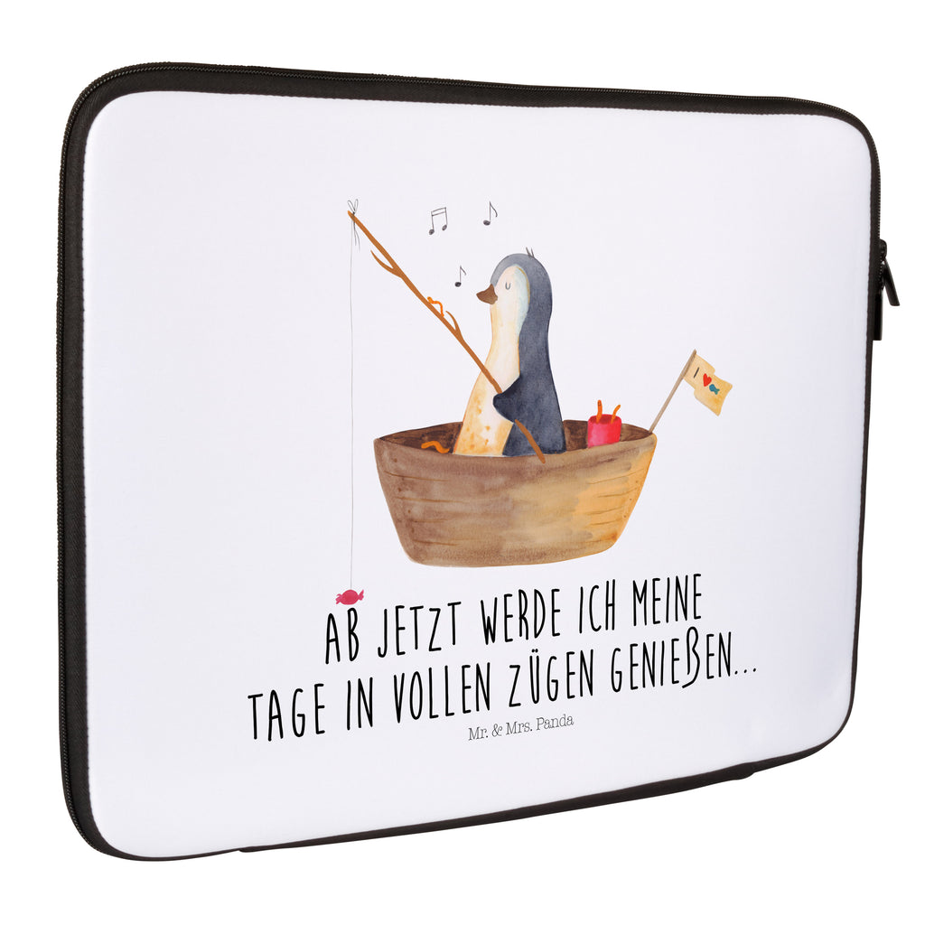 20 x 28 Notebook Tasche  Pinguin Angelboot Notebook Tasche, Laptop, Computertasche, Tasche, Pinguin, Pinguine, Angeln, Boot, Angelboot, Lebenslust, Leben, genießen, Motivation, Neustart, Neuanfang, Trennung, Scheidung, Geschenkidee Liebeskummer