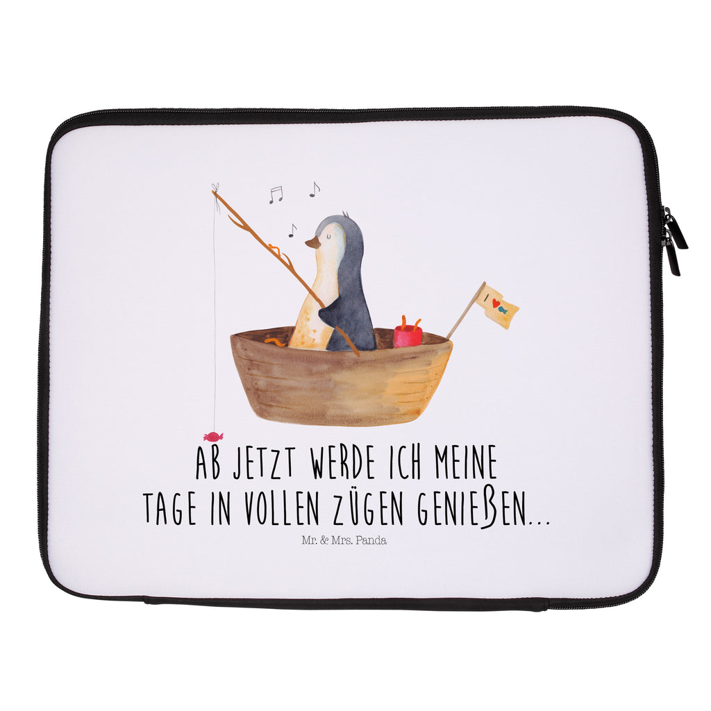 20 x 28 Notebook Tasche  Pinguin Angelboot Notebook Tasche, Laptop, Computertasche, Tasche, Pinguin, Pinguine, Angeln, Boot, Angelboot, Lebenslust, Leben, genießen, Motivation, Neustart, Neuanfang, Trennung, Scheidung, Geschenkidee Liebeskummer