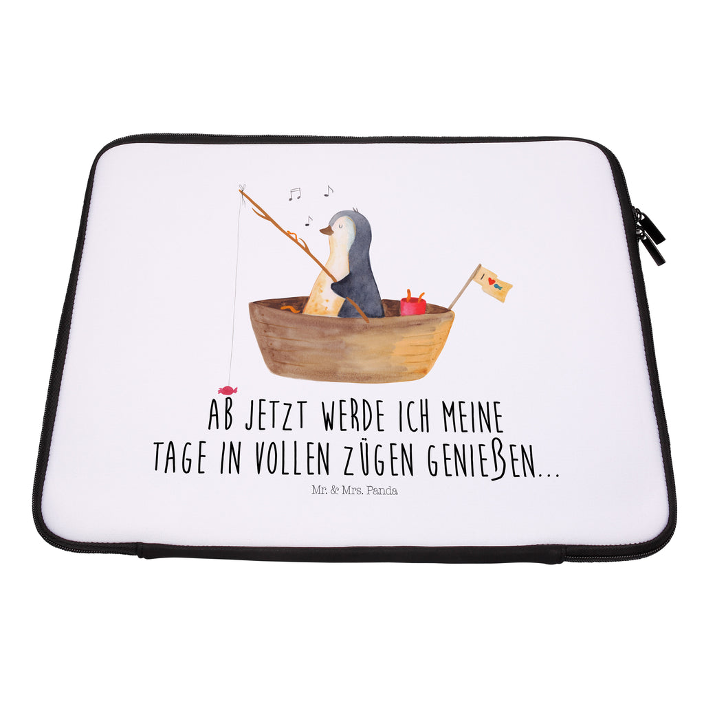 20 x 28 Notebook Tasche  Pinguin Angelboot Notebook Tasche, Laptop, Computertasche, Tasche, Pinguin, Pinguine, Angeln, Boot, Angelboot, Lebenslust, Leben, genießen, Motivation, Neustart, Neuanfang, Trennung, Scheidung, Geschenkidee Liebeskummer