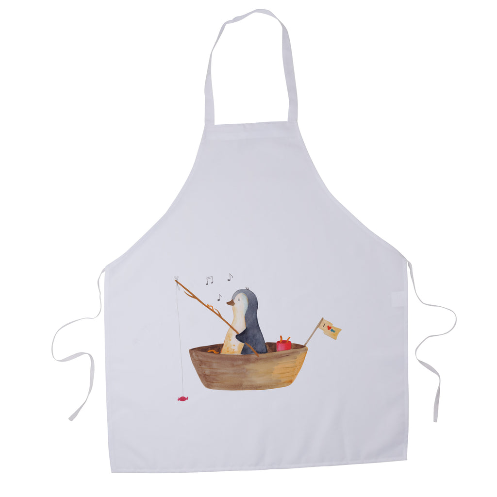 Kochschürze Pinguin Angelboot Schürze, Backschürze, Küchenschürze, Grillschürze, Latzschürze, Pinguin, Pinguine, Angeln, Boot, Angelboot, Lebenslust, Leben, genießen, Motivation, Neustart, Neuanfang, Trennung, Scheidung, Geschenkidee Liebeskummer