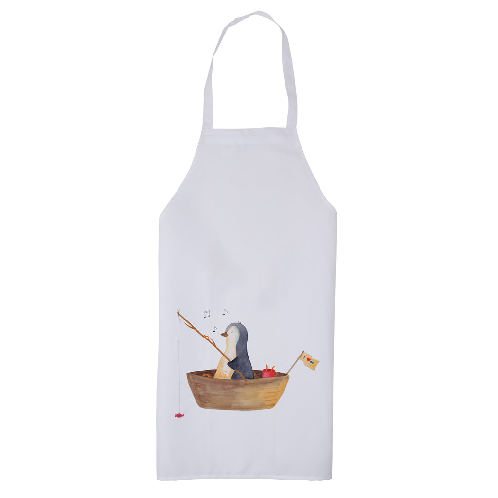 Kochschürze Pinguin Angelboot Schürze, Backschürze, Küchenschürze, Grillschürze, Latzschürze, Pinguin, Pinguine, Angeln, Boot, Angelboot, Lebenslust, Leben, genießen, Motivation, Neustart, Neuanfang, Trennung, Scheidung, Geschenkidee Liebeskummer