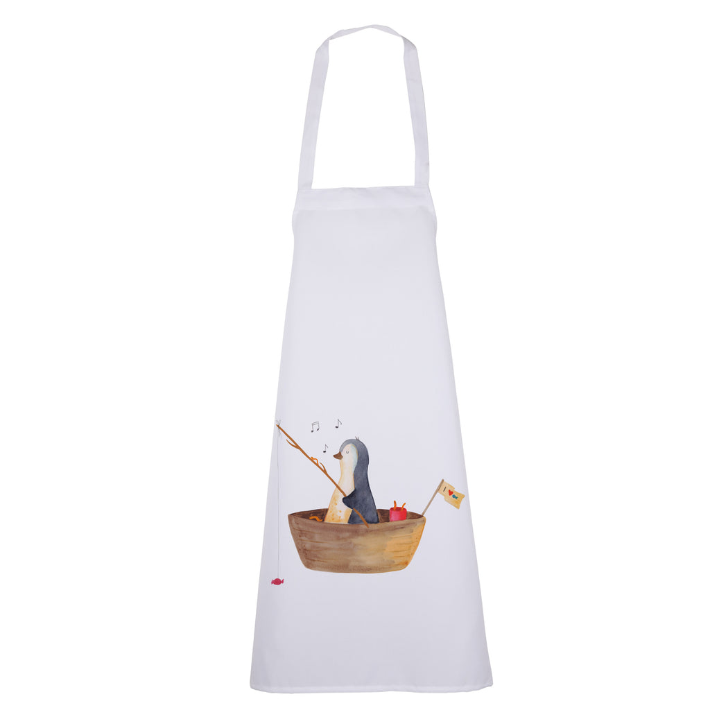 Kochschürze Pinguin Angelboot Schürze, Backschürze, Küchenschürze, Grillschürze, Latzschürze, Pinguin, Pinguine, Angeln, Boot, Angelboot, Lebenslust, Leben, genießen, Motivation, Neustart, Neuanfang, Trennung, Scheidung, Geschenkidee Liebeskummer