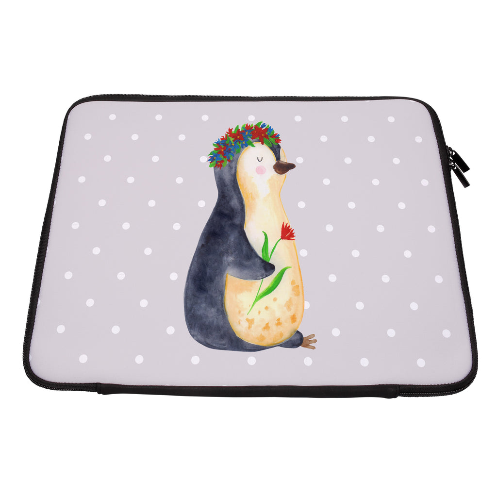 27 x 36 Notebook Tasche  Pinguin Blumenkranz Notebook Tasche, Laptop, Computertasche, Tasche, Damen, Schutzhülle, Pinguin, Pinguine, Blumenkranz, Universum, Leben, Wünsche, Ziele, Lebensziele, Motivation, Lebenslust, Liebeskummer, Geschenkidee
