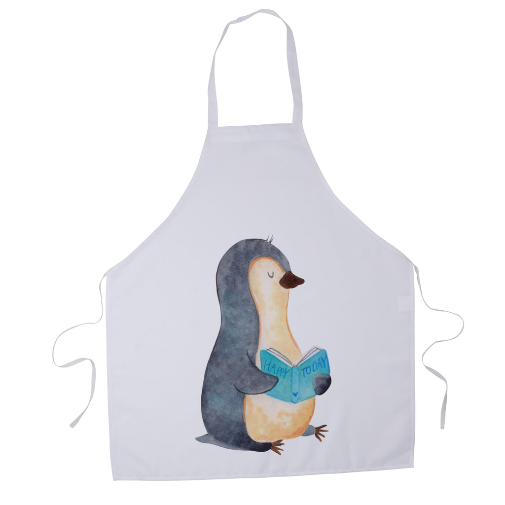 Kochschürze Pinguin Buch Schürze, Backschürze, Küchenschürze, Grillschürze, Latzschürze, Pinguin, Pinguine, Buch, Lesen, Bücherwurm, Nichtstun, Faulenzen, Ferien, Urlaub, Freizeit