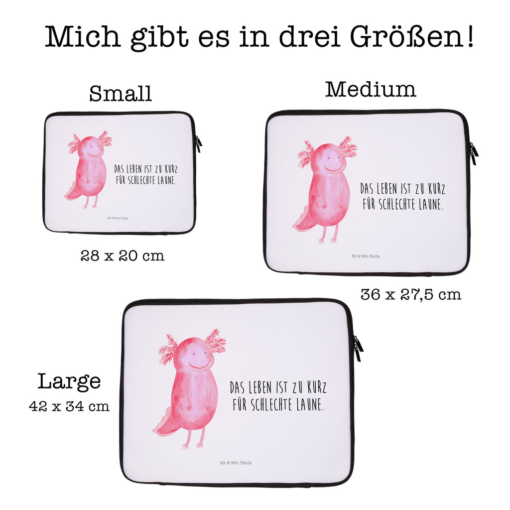 20 x 28 Notebook Tasche  Axolotl glücklich