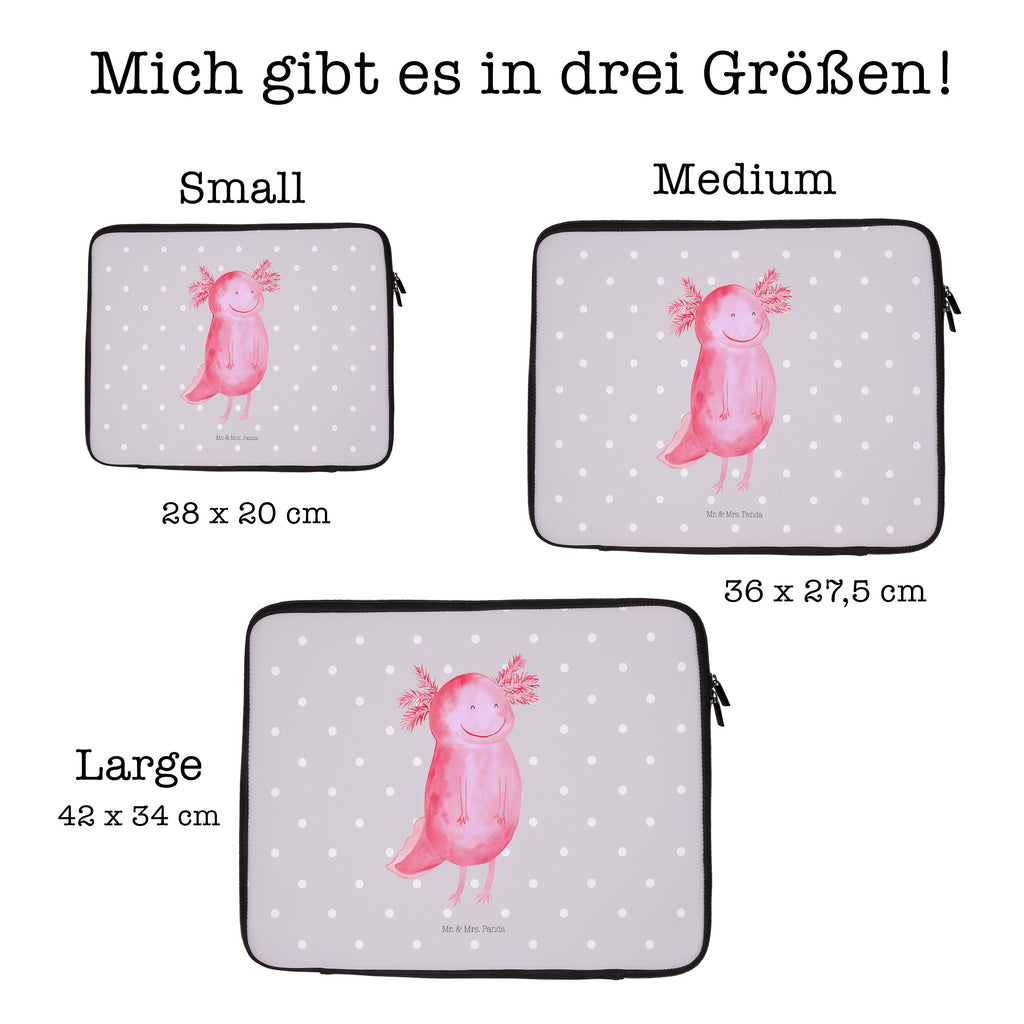 20 x 28 Notebook Tasche  Axolotl glücklich