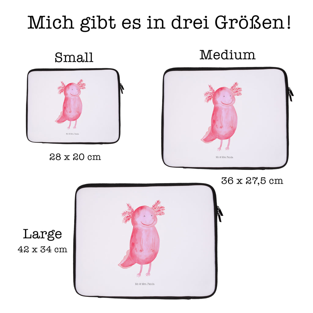 20 x 28 Notebook Tasche  Axolotl glücklich