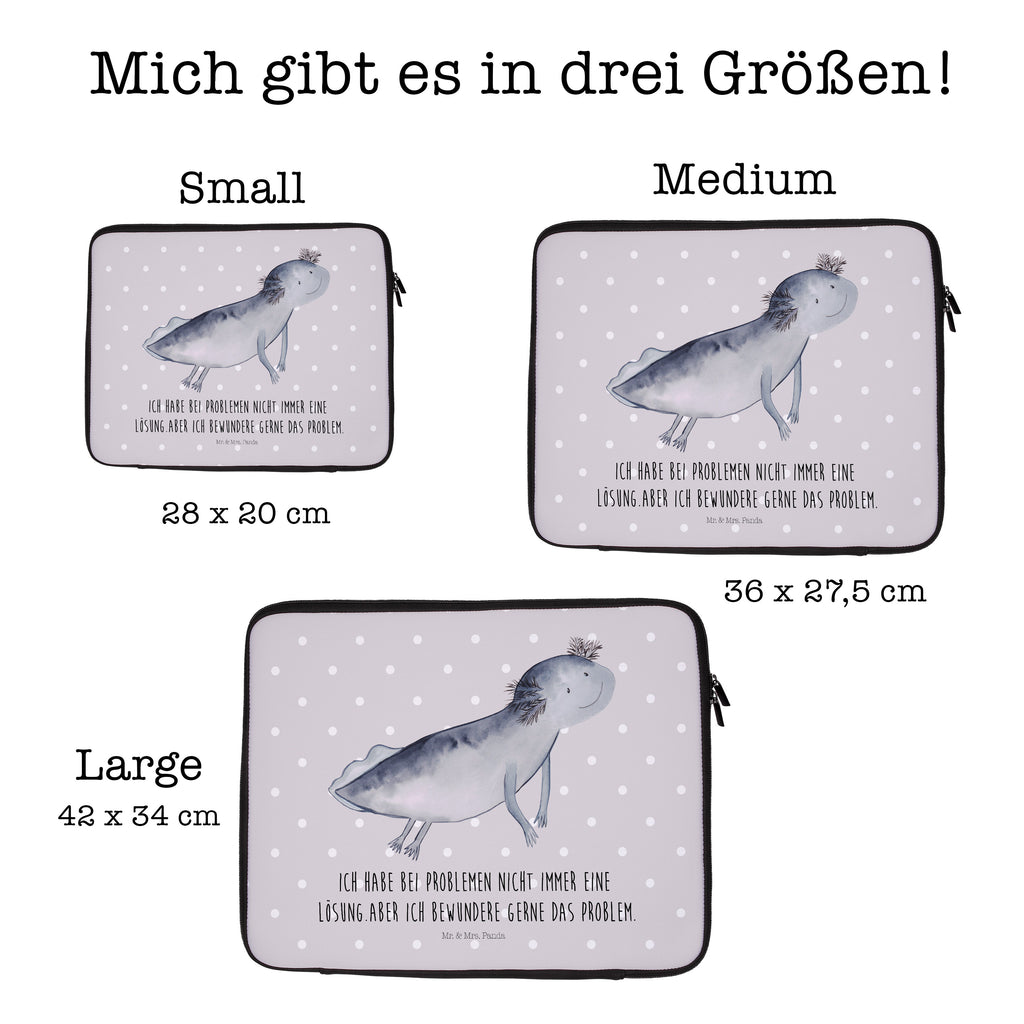 20 x 28 Notebook Tasche  Axolotl schwimmt Notebook Tasche, Laptop, Computertasche, Tasche, Axolotl, Molch, Axolot, Schwanzlurch, Lurch, Lurche, Problem, Probleme, Lösungen, Motivation