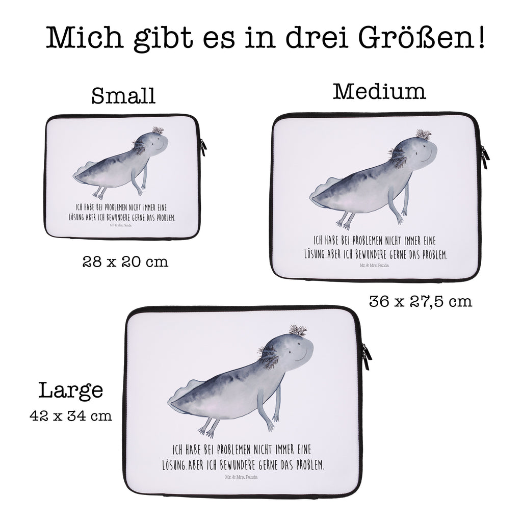 20 x 28 Notebook Tasche  Axolotl schwimmt Notebook Tasche, Laptop, Computertasche, Tasche, Axolotl, Molch, Axolot, Schwanzlurch, Lurch, Lurche, Problem, Probleme, Lösungen, Motivation