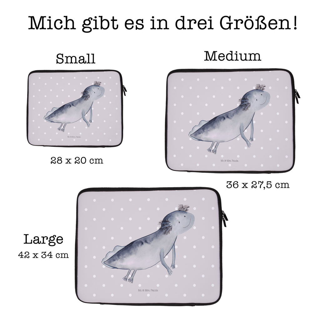20 x 28 Notebook Tasche  Axolotl schwimmt Notebook Tasche, Laptop, Computertasche, Tasche, Axolotl, Molch, Axolot, Schwanzlurch, Lurch, Lurche, Problem, Probleme, Lösungen, Motivation