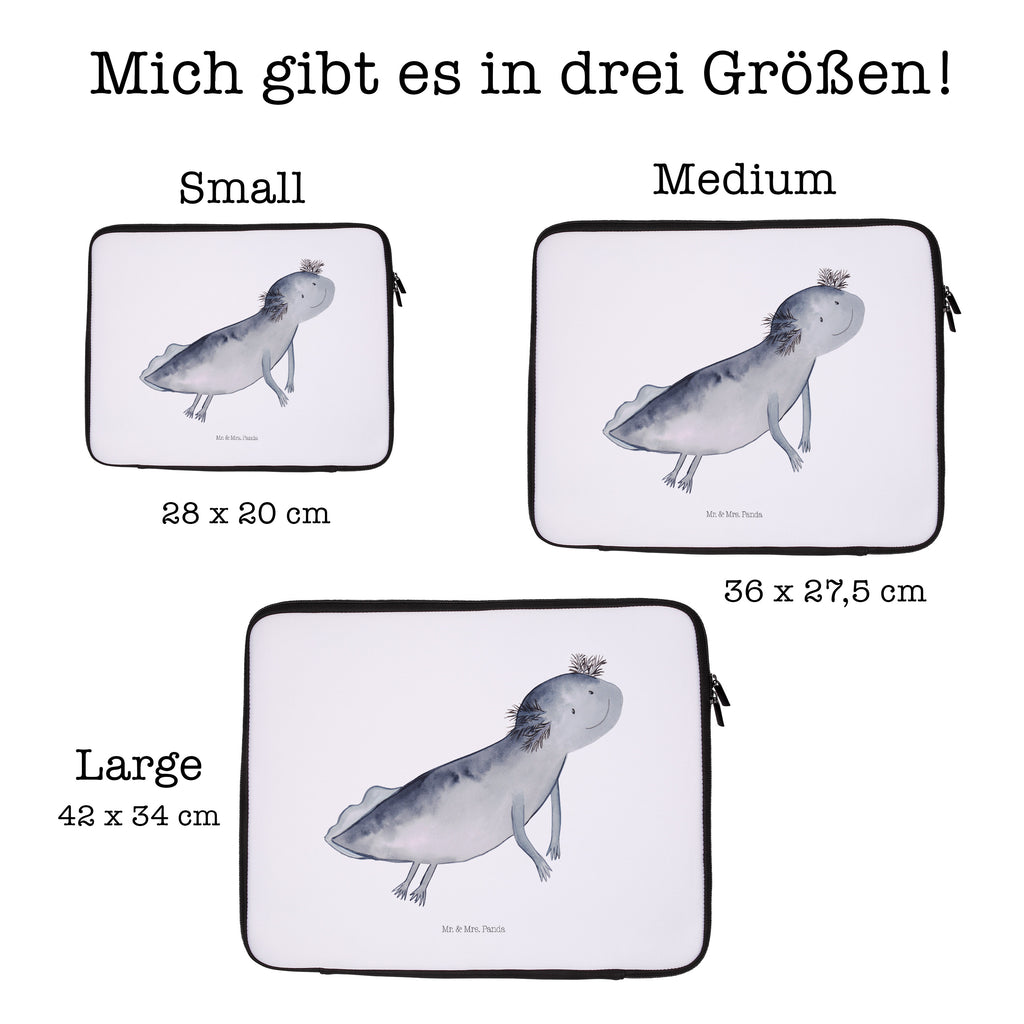 20 x 28 Notebook Tasche  Axolotl schwimmt Notebook Tasche, Laptop, Computertasche, Tasche, Axolotl, Molch, Axolot, Schwanzlurch, Lurch, Lurche, Problem, Probleme, Lösungen, Motivation