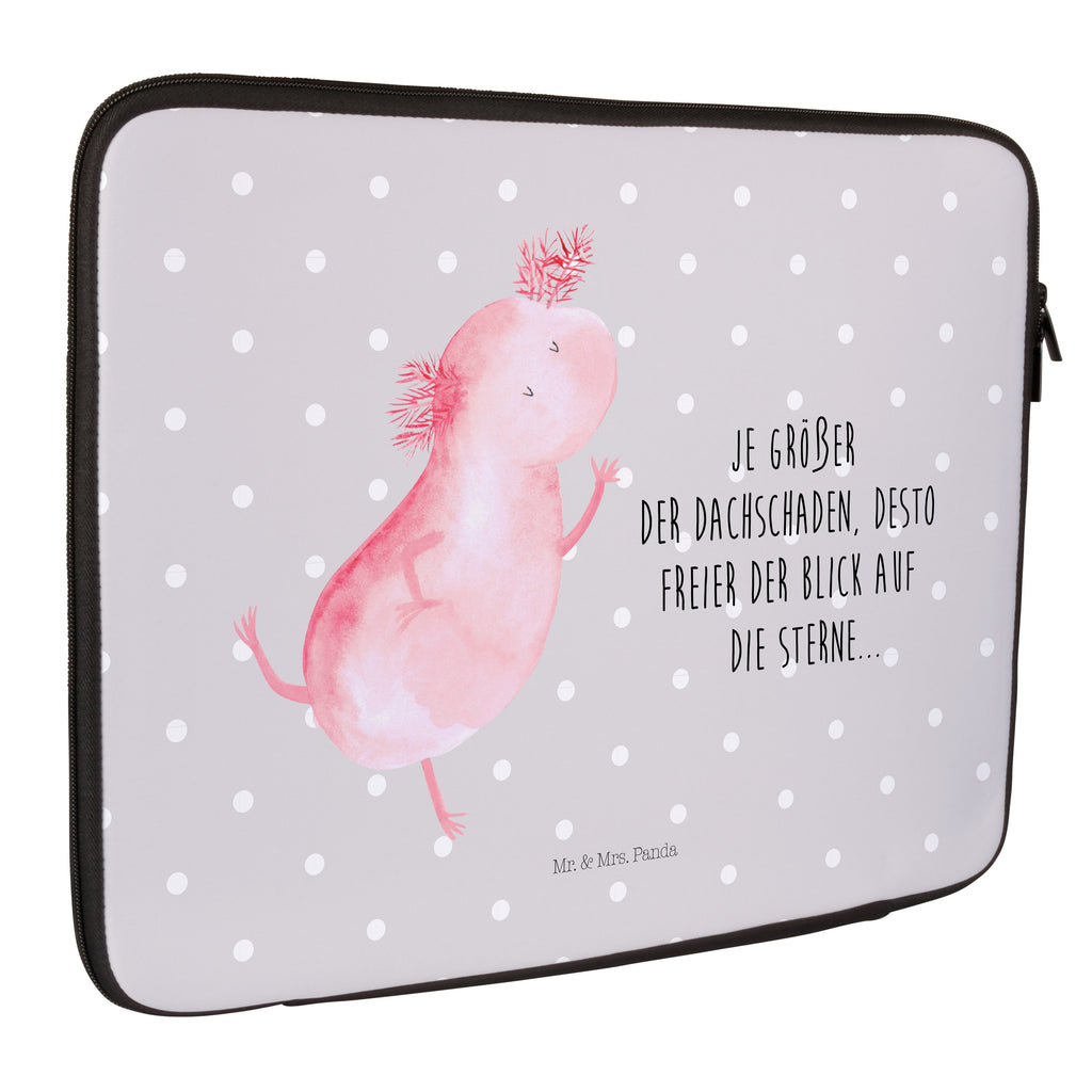 20 x 28 Notebook Tasche  Axolotl tanzt Notebook Tasche, Laptop, Computertasche, Tasche, Axolotl, Molch, Axolot, Schwanzlurch, Lurch, Lurche, Dachschaden, Sterne, verrückt, Freundin, beste Freundin