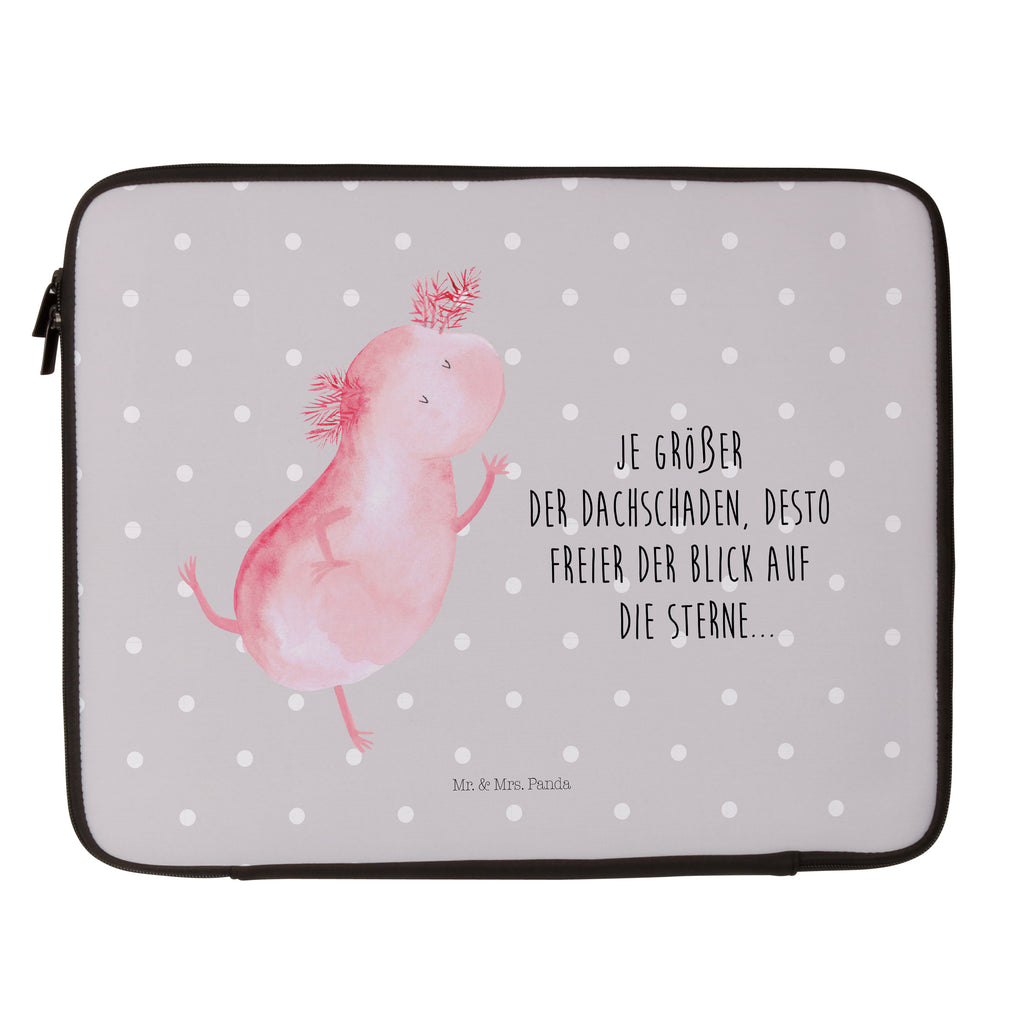 20 x 28 Notebook Tasche  Axolotl tanzt Notebook Tasche, Laptop, Computertasche, Tasche, Axolotl, Molch, Axolot, Schwanzlurch, Lurch, Lurche, Dachschaden, Sterne, verrückt, Freundin, beste Freundin