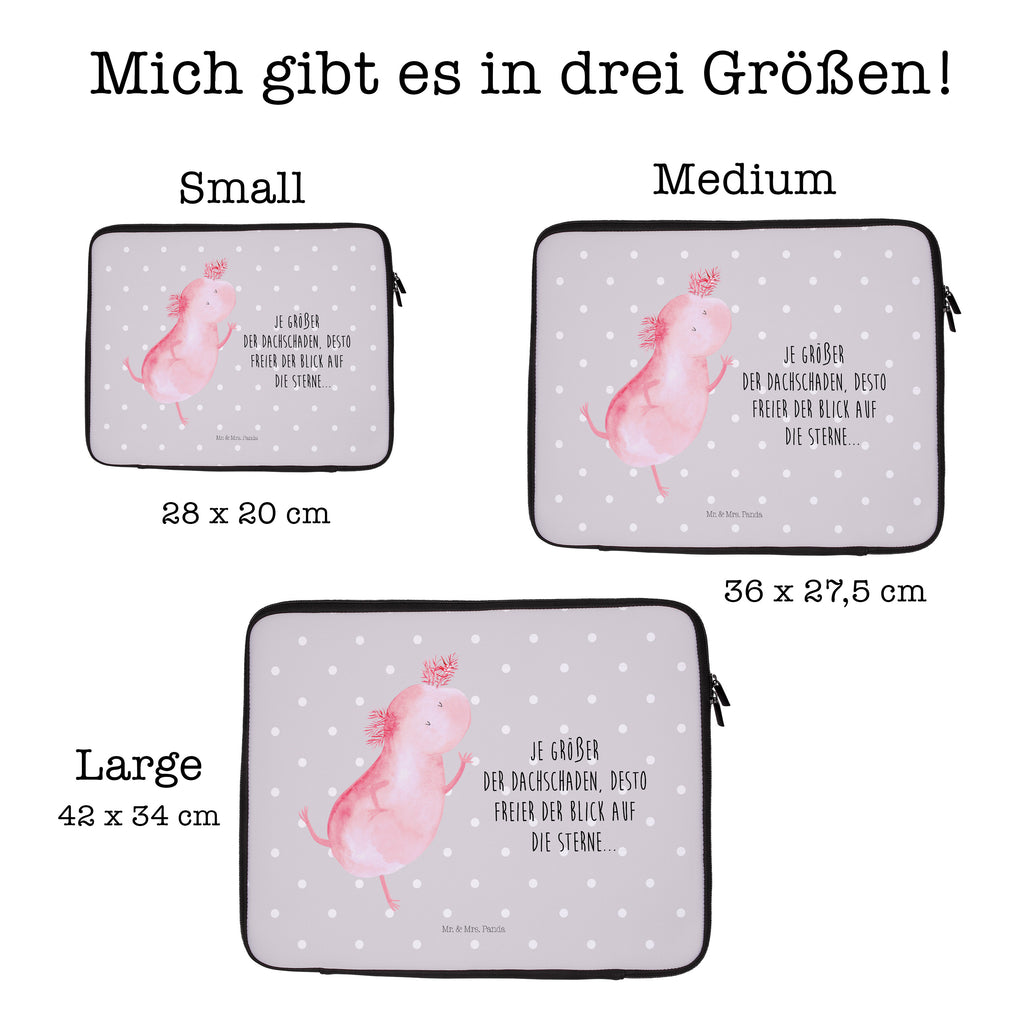 20 x 28 Notebook Tasche  Axolotl tanzt Notebook Tasche, Laptop, Computertasche, Tasche, Axolotl, Molch, Axolot, Schwanzlurch, Lurch, Lurche, Dachschaden, Sterne, verrückt, Freundin, beste Freundin