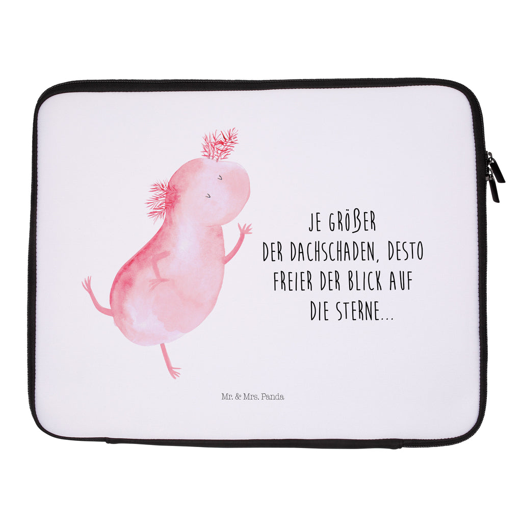 20 x 28 Notebook Tasche  Axolotl tanzt Notebook Tasche, Laptop, Computertasche, Tasche, Axolotl, Molch, Axolot, Schwanzlurch, Lurch, Lurche, Dachschaden, Sterne, verrückt, Freundin, beste Freundin