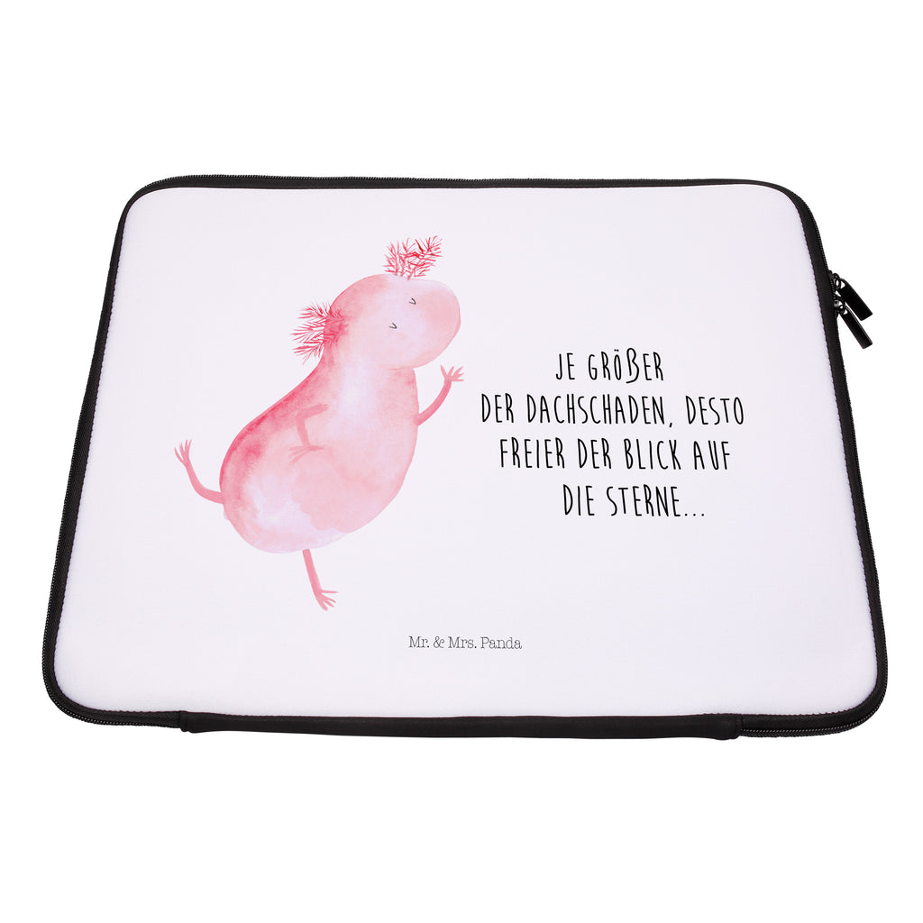 20 x 28 Notebook Tasche  Axolotl tanzt Notebook Tasche, Laptop, Computertasche, Tasche, Axolotl, Molch, Axolot, Schwanzlurch, Lurch, Lurche, Dachschaden, Sterne, verrückt, Freundin, beste Freundin
