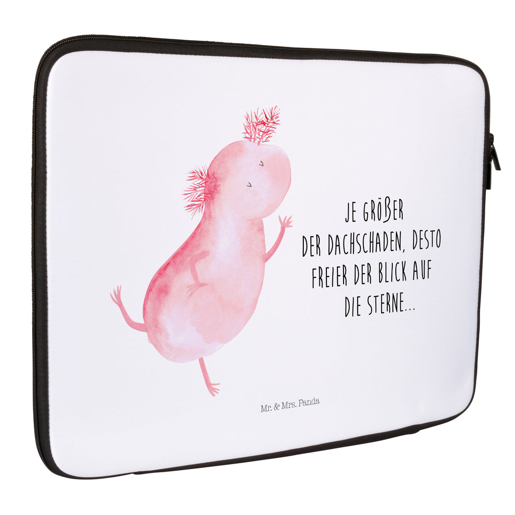 20 x 28 Notebook Tasche  Axolotl tanzt Notebook Tasche, Laptop, Computertasche, Tasche, Axolotl, Molch, Axolot, Schwanzlurch, Lurch, Lurche, Dachschaden, Sterne, verrückt, Freundin, beste Freundin
