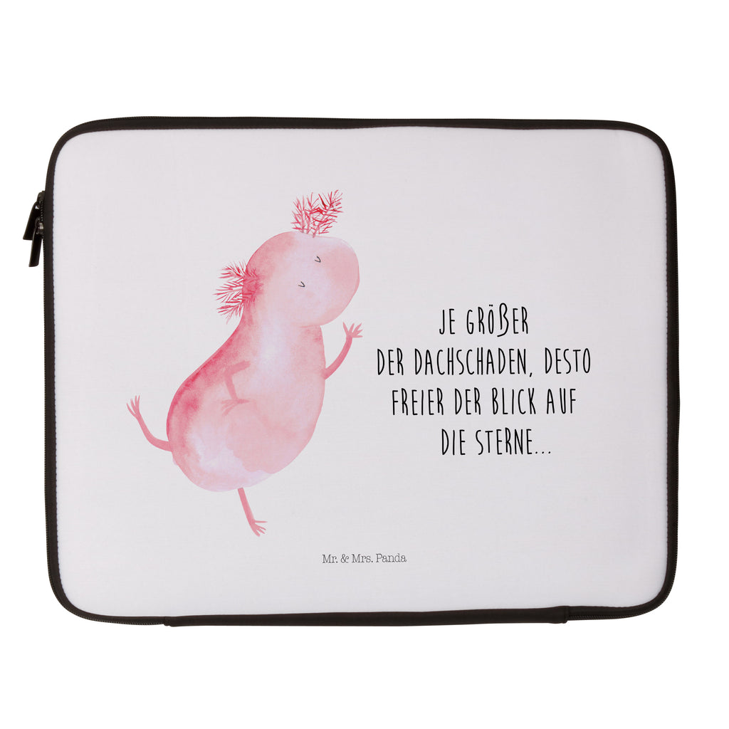 20 x 28 Notebook Tasche  Axolotl tanzt Notebook Tasche, Laptop, Computertasche, Tasche, Axolotl, Molch, Axolot, Schwanzlurch, Lurch, Lurche, Dachschaden, Sterne, verrückt, Freundin, beste Freundin