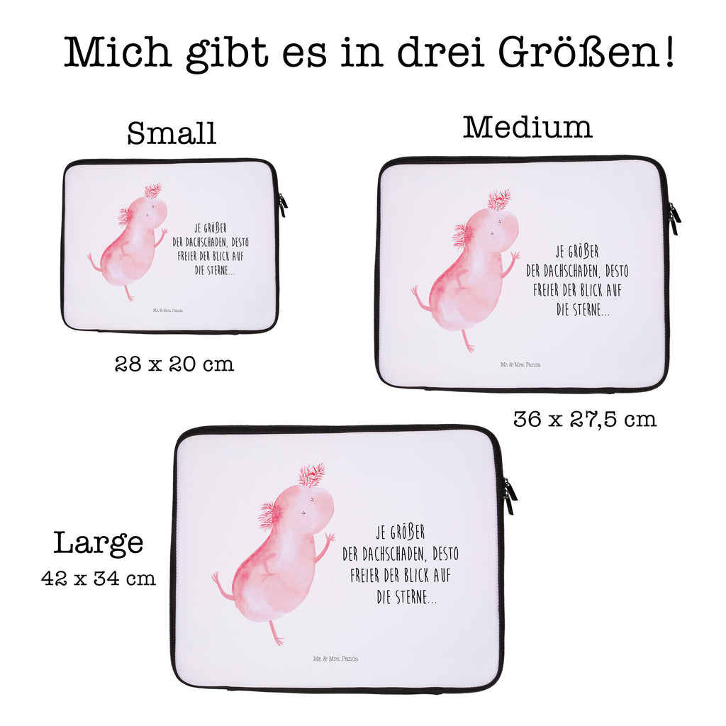 20 x 28 Notebook Tasche  Axolotl tanzt Notebook Tasche, Laptop, Computertasche, Tasche, Axolotl, Molch, Axolot, Schwanzlurch, Lurch, Lurche, Dachschaden, Sterne, verrückt, Freundin, beste Freundin