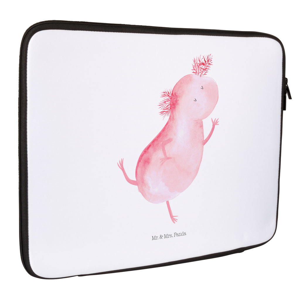 20 x 28 Notebook Tasche  Axolotl tanzt Notebook Tasche, Laptop, Computertasche, Tasche, Axolotl, Molch, Axolot, Schwanzlurch, Lurch, Lurche, Dachschaden, Sterne, verrückt, Freundin, beste Freundin