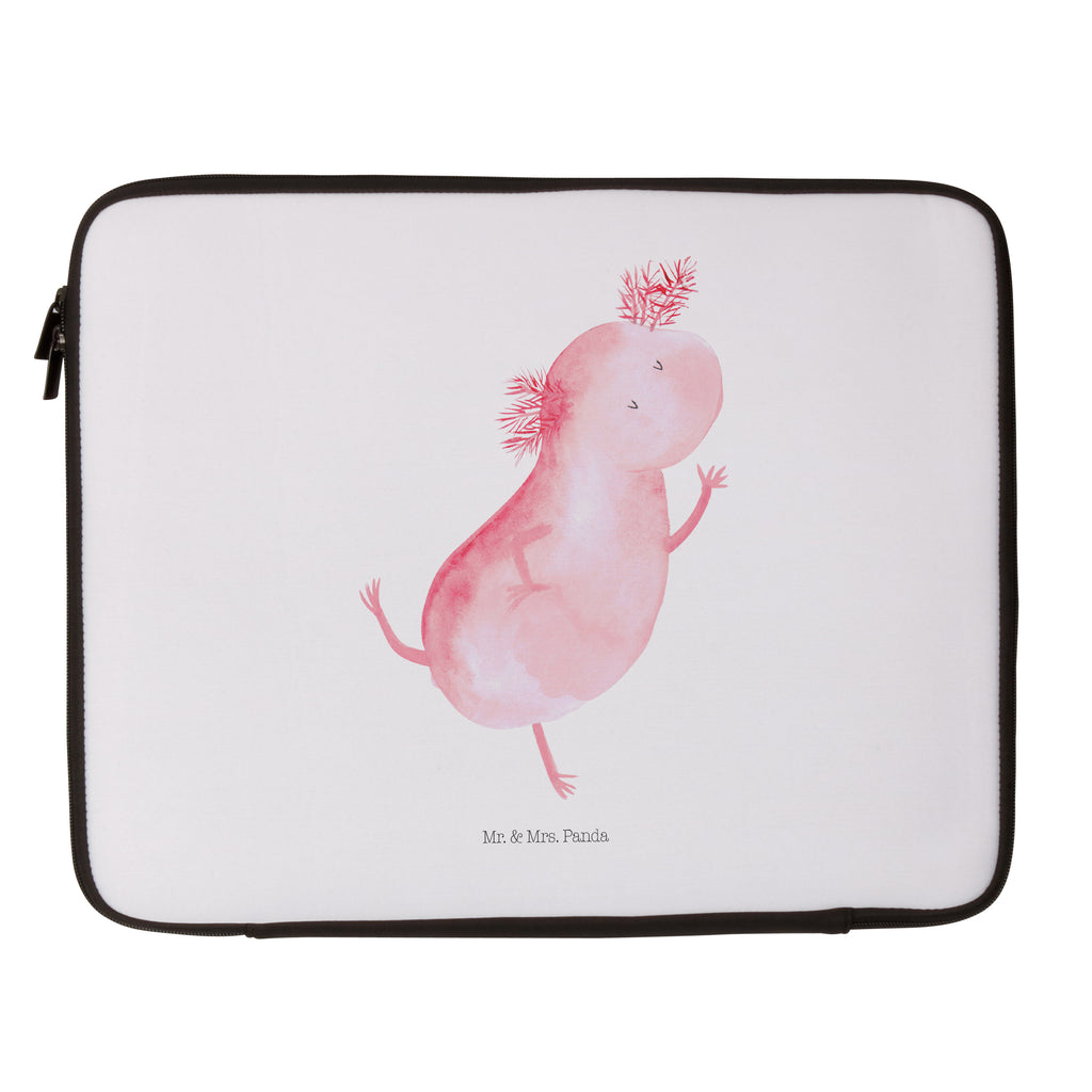 20 x 28 Notebook Tasche  Axolotl tanzt Notebook Tasche, Laptop, Computertasche, Tasche, Axolotl, Molch, Axolot, Schwanzlurch, Lurch, Lurche, Dachschaden, Sterne, verrückt, Freundin, beste Freundin