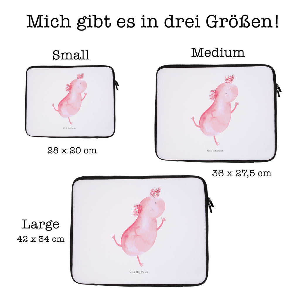20 x 28 Notebook Tasche  Axolotl tanzt Notebook Tasche, Laptop, Computertasche, Tasche, Axolotl, Molch, Axolot, Schwanzlurch, Lurch, Lurche, Dachschaden, Sterne, verrückt, Freundin, beste Freundin