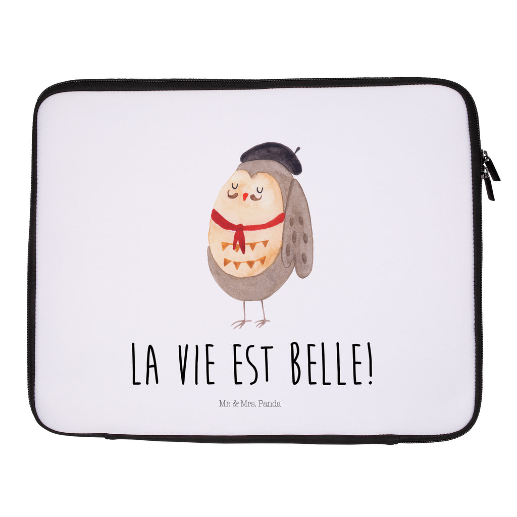 20 x 28 Notebook Tasche  Eule Französisch Notebook Tasche, Laptop, Computertasche, Tasche, Eule, Eulen, Eule Deko, Owl, hibou, La vie est belle, das Leben ist schön, Spruch schön, Spruch Französisch, Frankreich