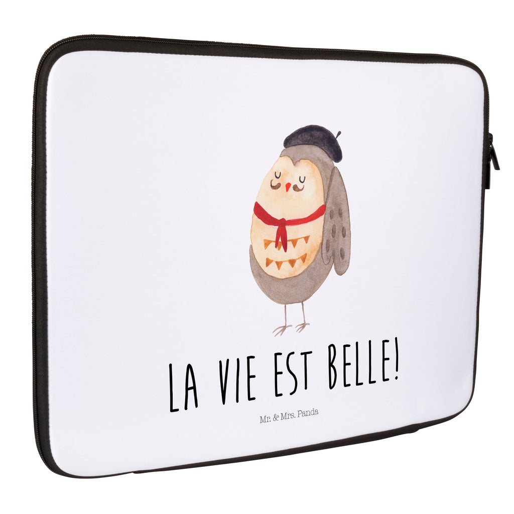 20 x 28 Notebook Tasche  Eule Französisch Notebook Tasche, Laptop, Computertasche, Tasche, Eule, Eulen, Eule Deko, Owl, hibou, La vie est belle, das Leben ist schön, Spruch schön, Spruch Französisch, Frankreich