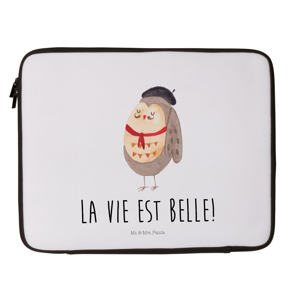 20 x 28 Notebook Tasche  Eule Französisch Notebook Tasche, Laptop, Computertasche, Tasche, Eule, Eulen, Eule Deko, Owl, hibou, La vie est belle, das Leben ist schön, Spruch schön, Spruch Französisch, Frankreich